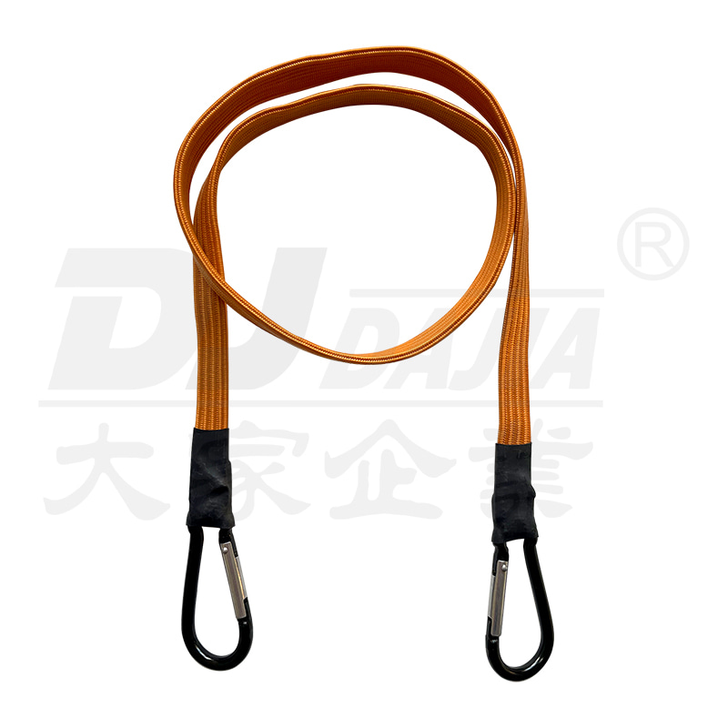 Kord bungee rata 17mm dengan carabiner (aloi aluminium）